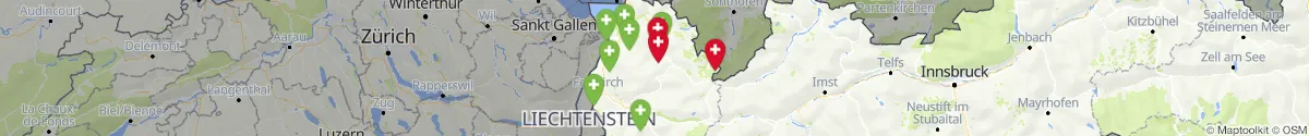 Kartenansicht für Apotheken-Notdienste in der Nähe von Mittelberg (Bregenz, Vorarlberg)